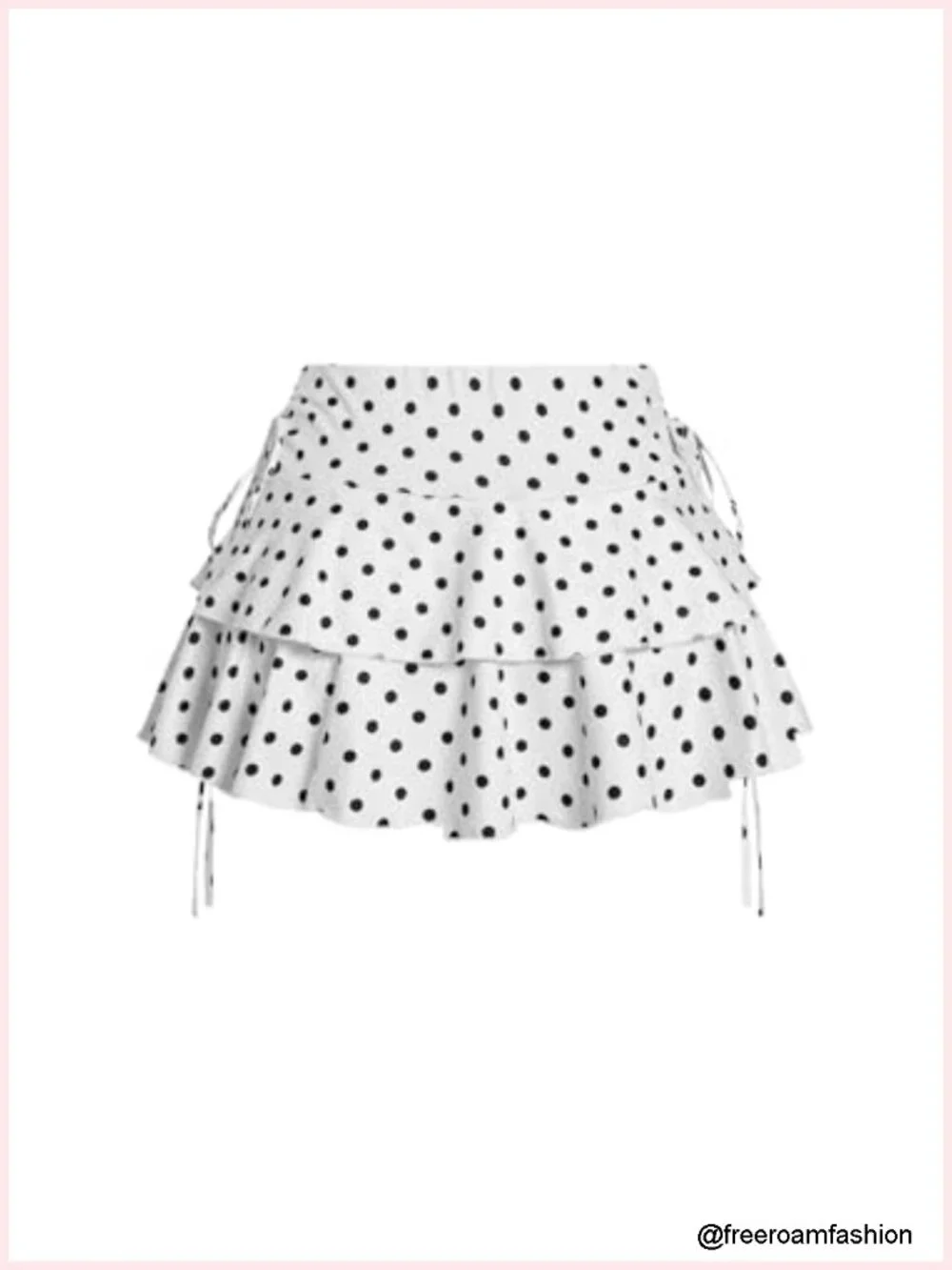 Y2K Mini Ruffle Skort with Shorts Tiered A-Line Drawstring